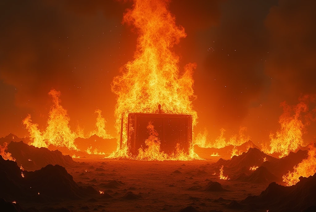, but the flames grew brighter and closer to the ends