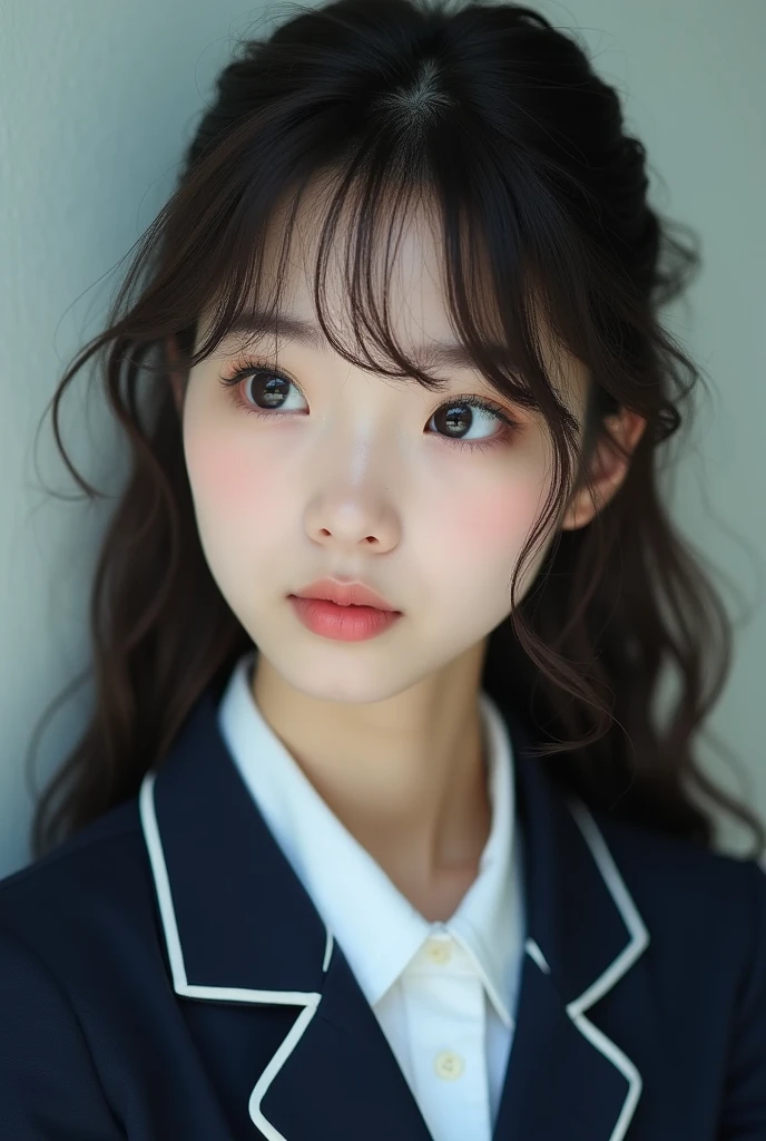 A photo of a half-Japanese high school girl who looks like Ayami Nakajo.