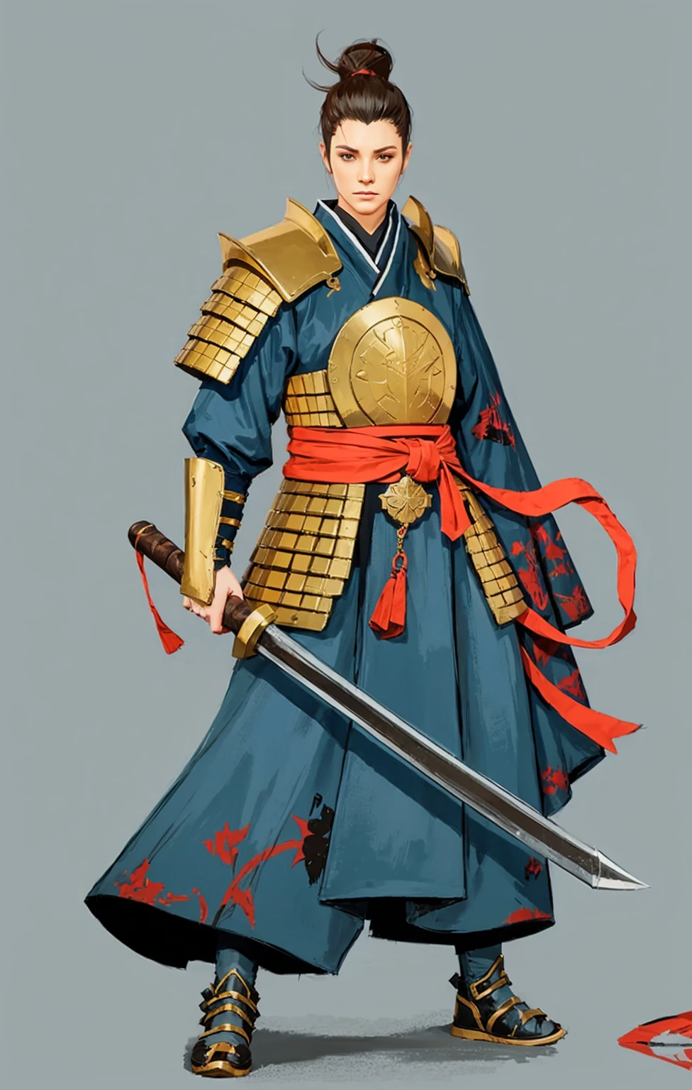 Full-length concept art is required., legs, whole height, for MMORPG, digital painting
