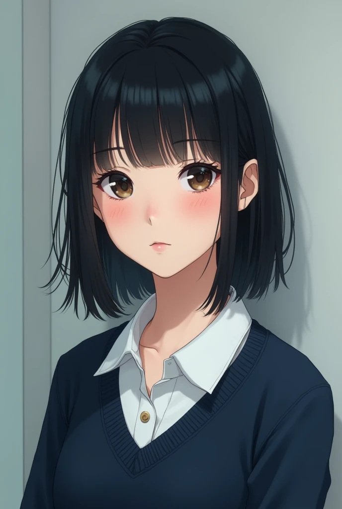 A photo of a half-Japanese high school girl who looks like Ayami Nakajo.