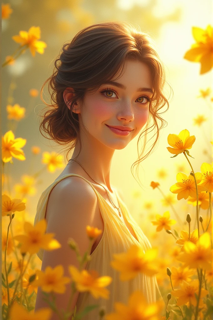 We were given the assignment to draw a picture based on the name Nami.。below、Please think of a design based on the origin and image of the name.。
Like rape blossoms、Make people feel warm。Also、Combined with beauty、An image of brightening and making everyone around you happy, like the shining sun。
