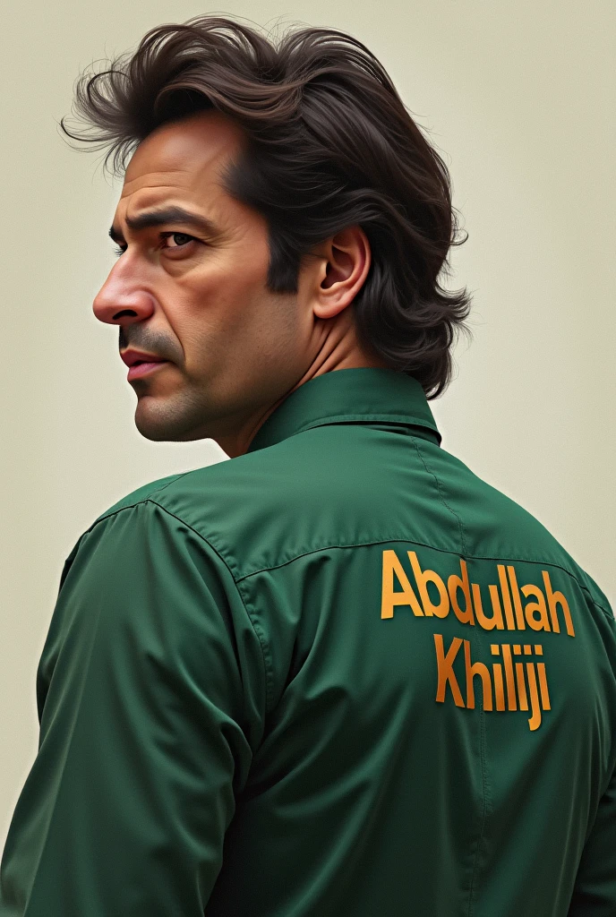 Abdullah Khilji making a art of prime Minister of Pakistan IMRAN KHAN. And also write the name of his on shirt back. Name is Abdullah Khilji
