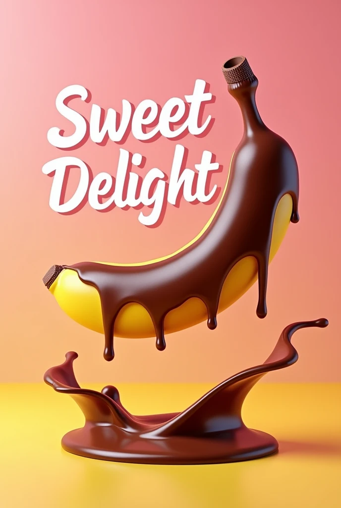 chocobanana advertisement with the pink title of sweet delight