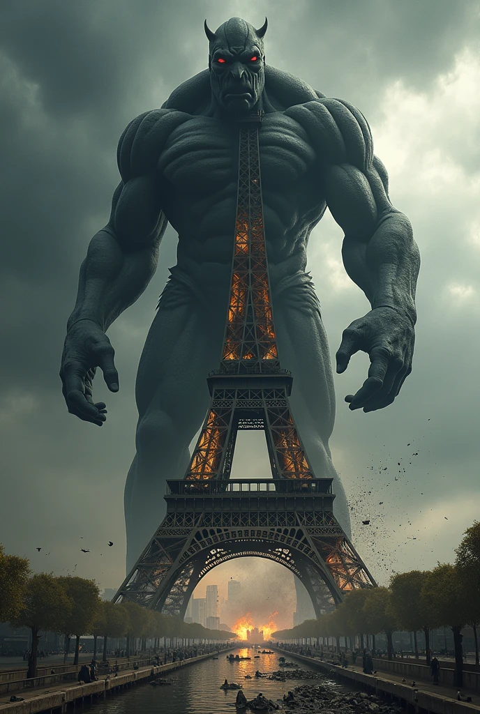 Giant who tears down the Eiffel Tower