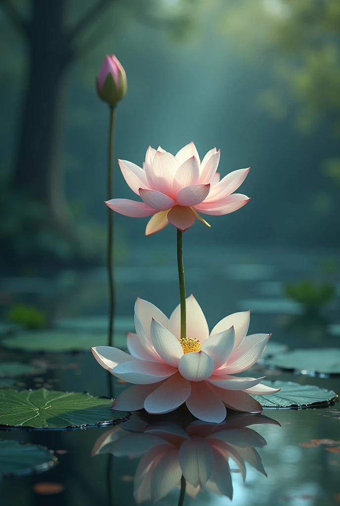 A alekhan of lotus flower with his steam and Kali 