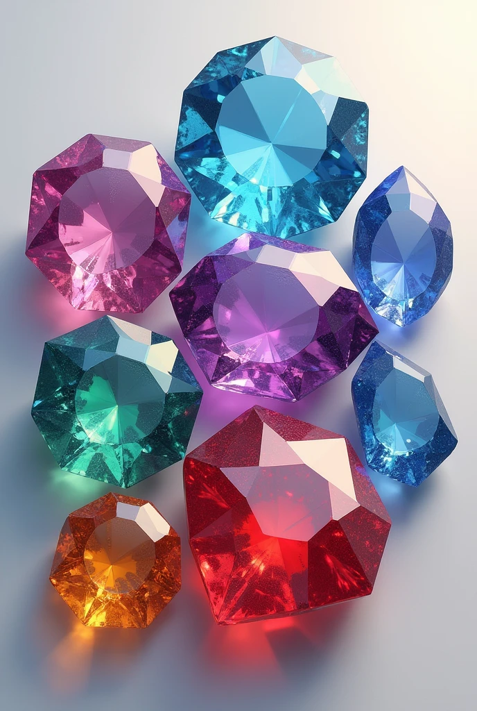 Draw different gemstones
