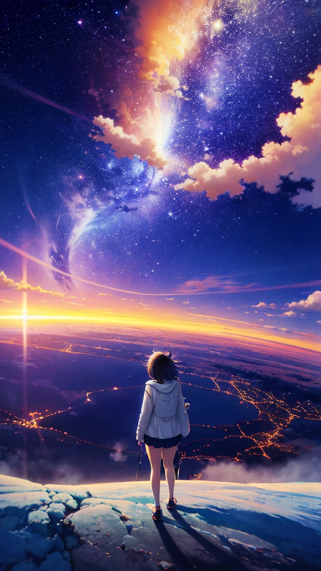 anime anime wallpapers with a view of the sky and stars, cosmic skies. by makoto shinkai, anime art wallpaper 4 k, anime art wallpaper 4k, anime art wallpaper 8 k, anime sky, amazing wallpaper, anime wallpaper 4 k, anime wallpaper 4k, 4k anime wallpaper, makoto shinkai cyril rolando, anime background art, no character