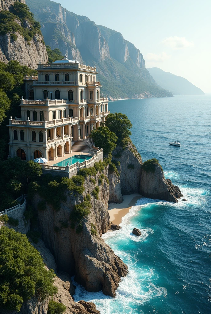 Cliffside house with panoramic sea views 