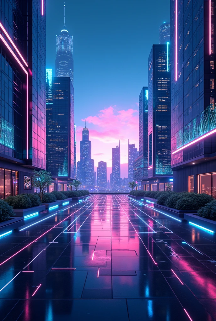 Create a 5 year work celebration background image for someone who likes tech, entrepreneurship, elon musk and works in product. No human figures
