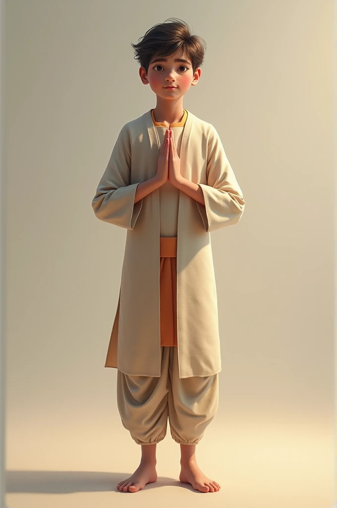  A young man doing namskar