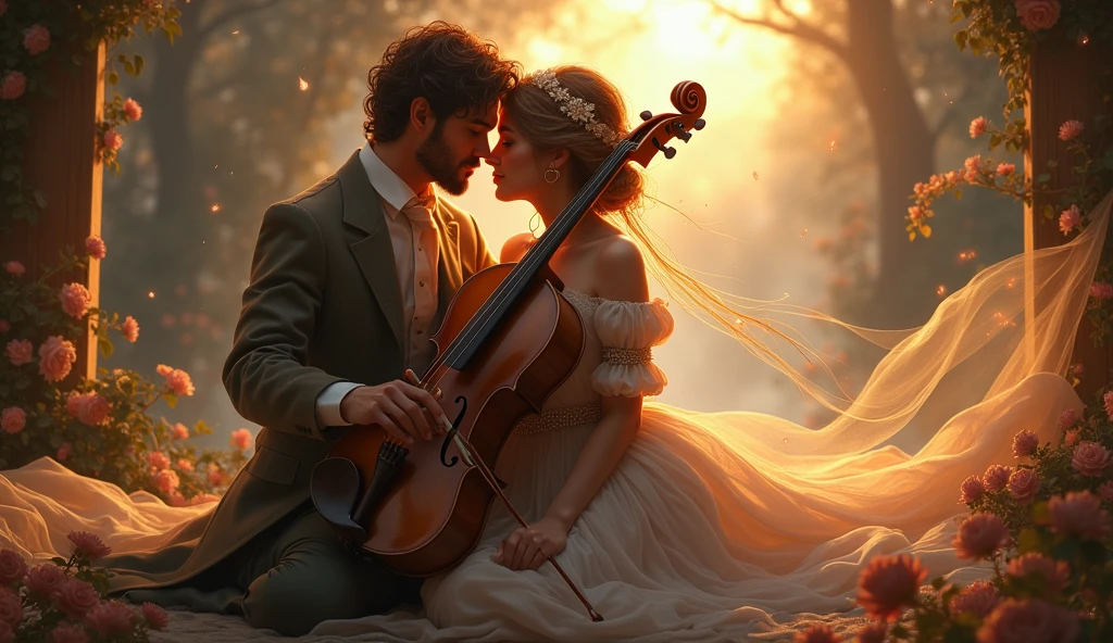 Years passed, and their love only grew stronger, a testament to the power of destiny and the magic of a serenade. Isabella and Alessandro, the violinist and the poet, found in each other a love as timeless as their art, a beautiful harmony that would never disappear.