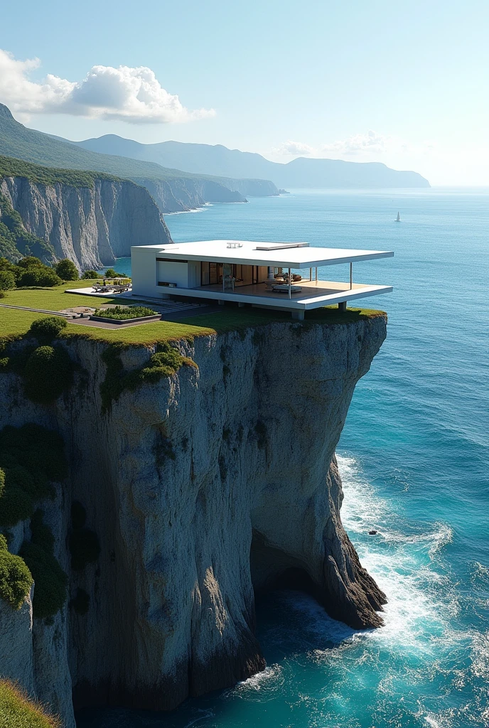 Cliffside house with panoramic sea views