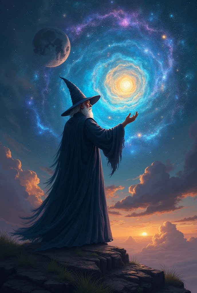 A wizard creating the universe