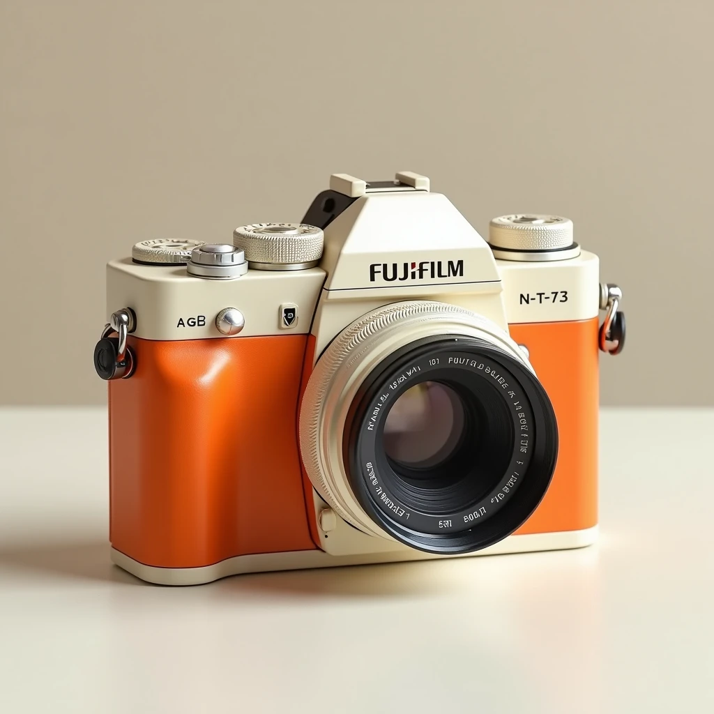 Fujifilm xt3 custom paint with vintage white and orange in diual