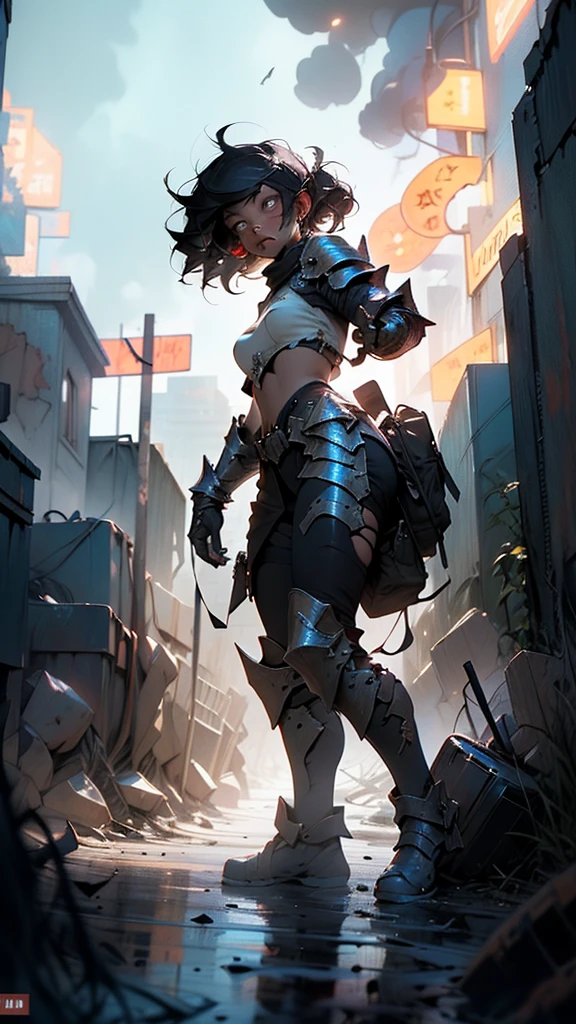 henry sidesonly, long hair, rugged, dynamic pose, deep squats, heavy streetwear, crumbling giant crumbling castle wall, symmetrical eyes, symmetrical face, long black hair, standing on street, rainy background, sharp focus, highly detailed, cinematic lighting, studio quality, chiaroscuro, smooth render, unreal engine 5 rendered, octane, rendered --auto --s2