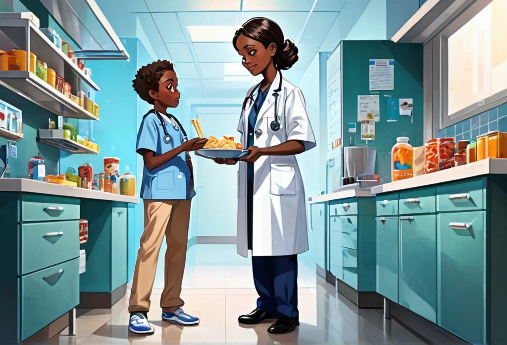 Generate a nursey vaccinating somebody