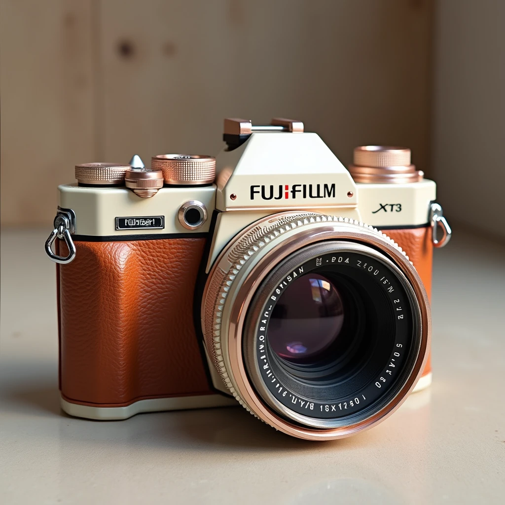 Fujifilm xt3 custom paint with vintage white  and some orange 