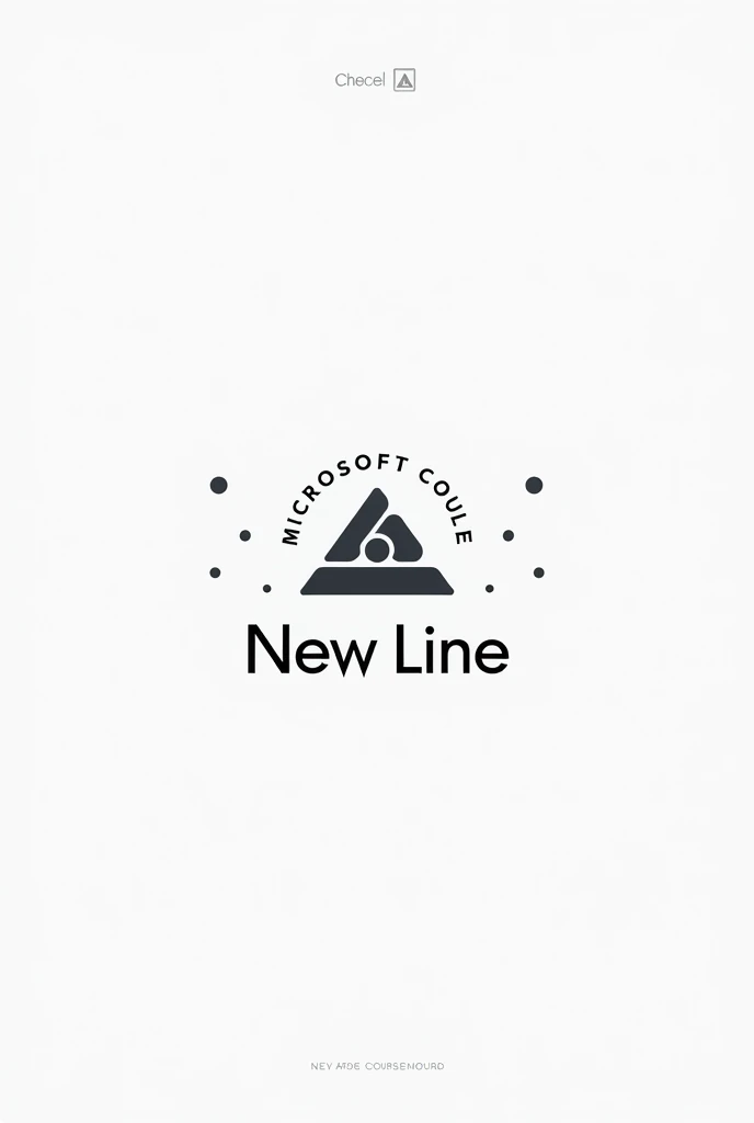 Logo of a course company, It has to look like Nike, one of the MS symbols also has to represent something that evolves., and there&#39;s also something like a pyramid, It has to be with fewer circles, the circle is more similar to Nike&#39;s, ms has to look like a school of courses, new line, now with the name new line on it
