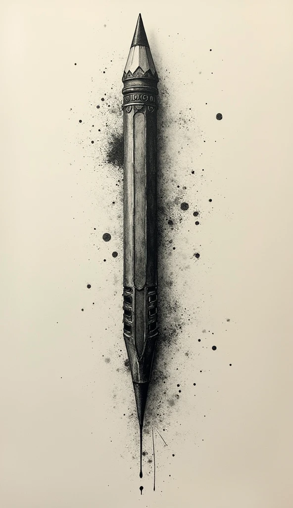 Edgy pencil power tool drawnings background with grunge elements, oil spots