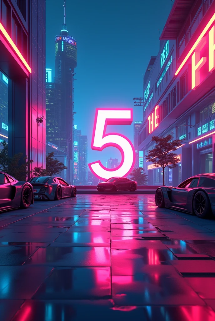 5 year work anniversary. Celebratory backgroud for some who Likes tech, entrepreneurship, elon musk produc.. No humans in the picture. The 5 can be in the top right corner and add some techy stuff