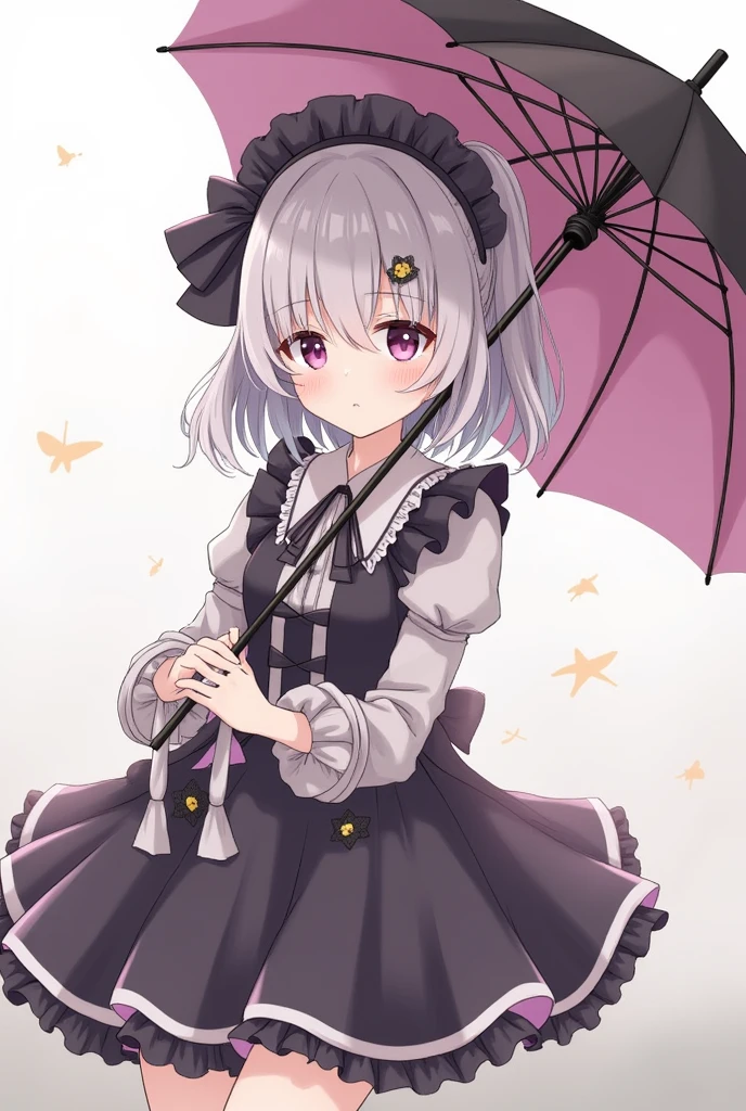 (Ultra-high resolution, masterpiece, Attention to detail, high quality, 最high quality) , 1 girl, alone, girl, Hime cut, Gothic Lolita, Lolita Fashion, head band, (Parasol), (ruri gokou), anime