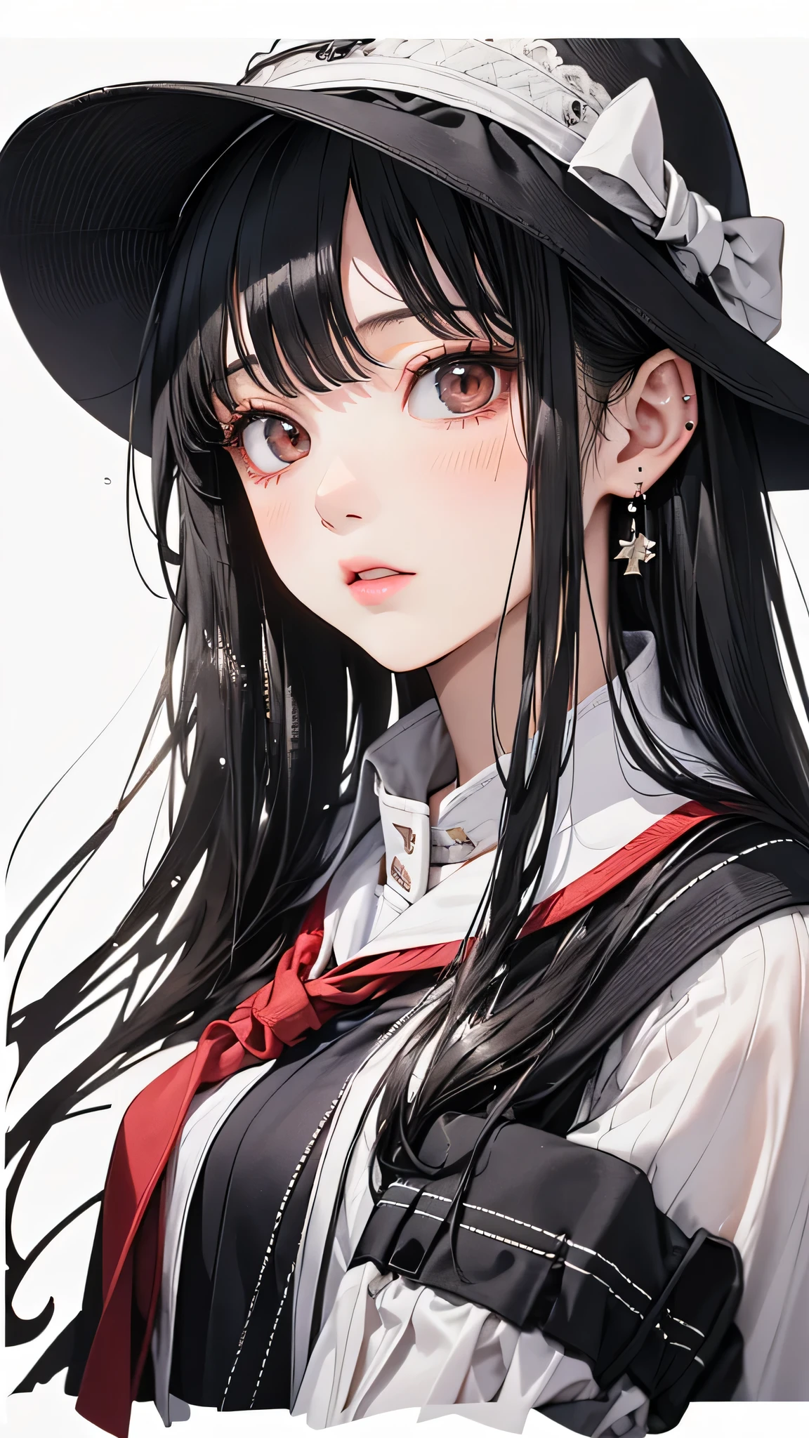 One girl, Long black hair,Schoolgirl uniform, shy, blush, Wet, rain, transparent, (masterpiece, Highest quality), (Beautifully detailed face), (Beautiful attention to detail), Soft Light, Structure of the film, Cinematic Light
