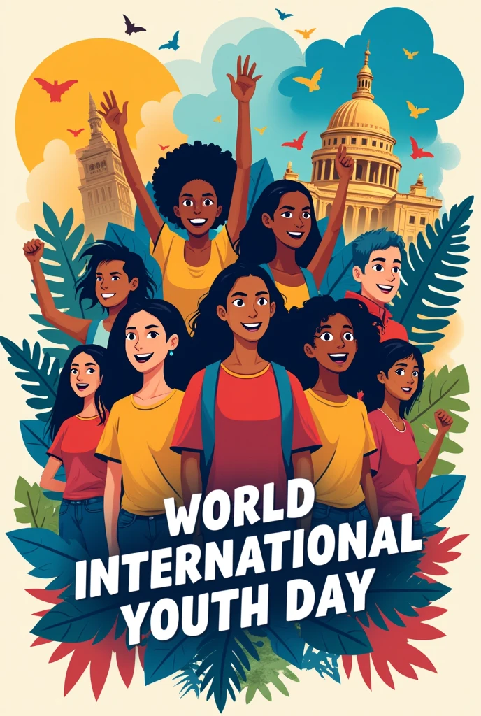 Make a poster on world international youth day that I can draw