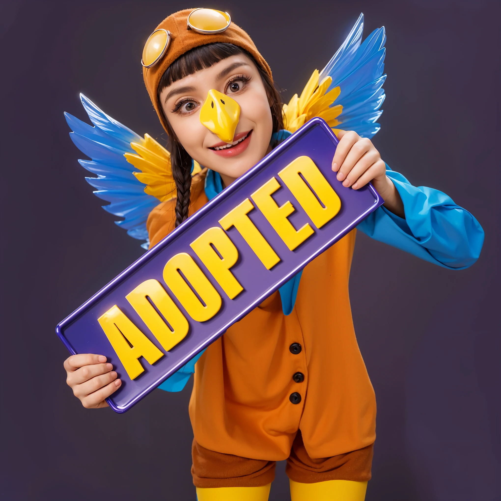 This image features a cute boy playfully dressed in a raccoon costume. They are wearing a lavender hood with white and purple ears, accented with an orange scarf. The costume includes a face painted with whiskers and a small nose to mimic a cat's features. They are also wearing gloves designed to look like cat paws, showing off a raised paw towards the camera. The costume is complete with a round, plush body suit, and the person is smiling warmly, enhancing the playful, fun character of the outfit. The purple background complements the costume, creating a vibrant and engaging scene. (glossy plastic texture with multiple big light probe refractions), perfect cgi, smooth silhouette, high intensity refraction, (super glossy plastic material), most beautiful vfx, , realistic, 4k, high resolution, rim light, smooth 3d model, multiple light sources, rim light, sharp post effects render,, realistic, 4k, high resolution, rim light detailed digital art, reflective, best quality, 4k, masterpiece:1.2, ultra-detailed, realistic, vivid colors, The image of the highest quality, ensuring every detail showcased perfectly. It in 4k resolution, allowing viewers to immerse themselves in the richness of the colors and intricate details. The realistic rendering. under the spotlight, reflecting, high-resolution image, realistic rendering