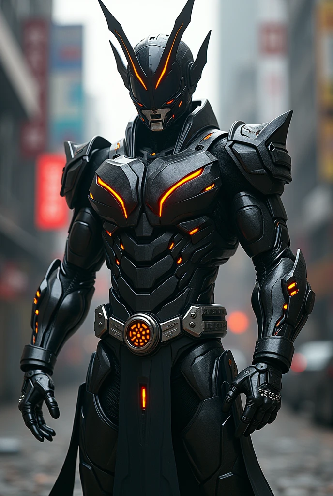 superman version power ranger ultra realism with the helmet fused into a power ranger