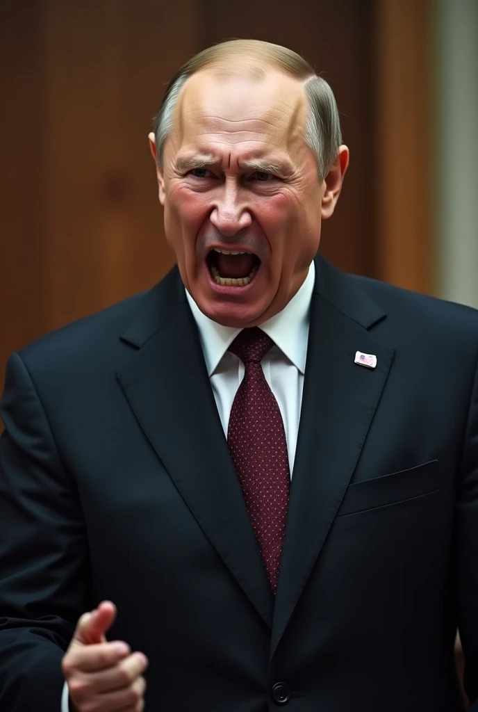 President Putin, furious, angry, yelling at Shoigu