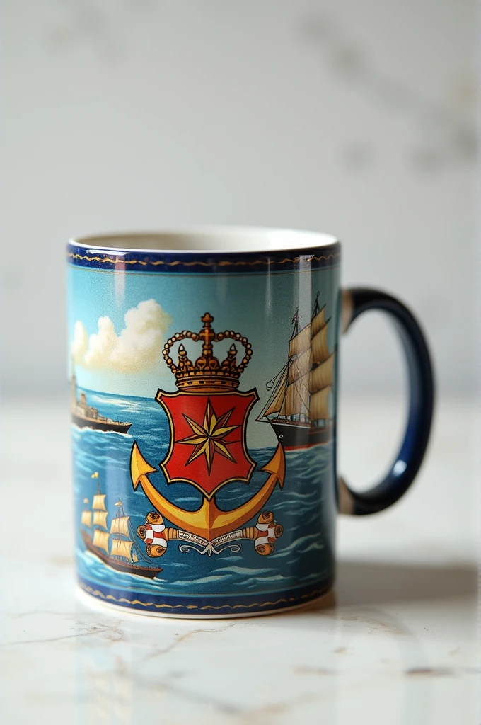 Coffee mug with print of Merchant navy 