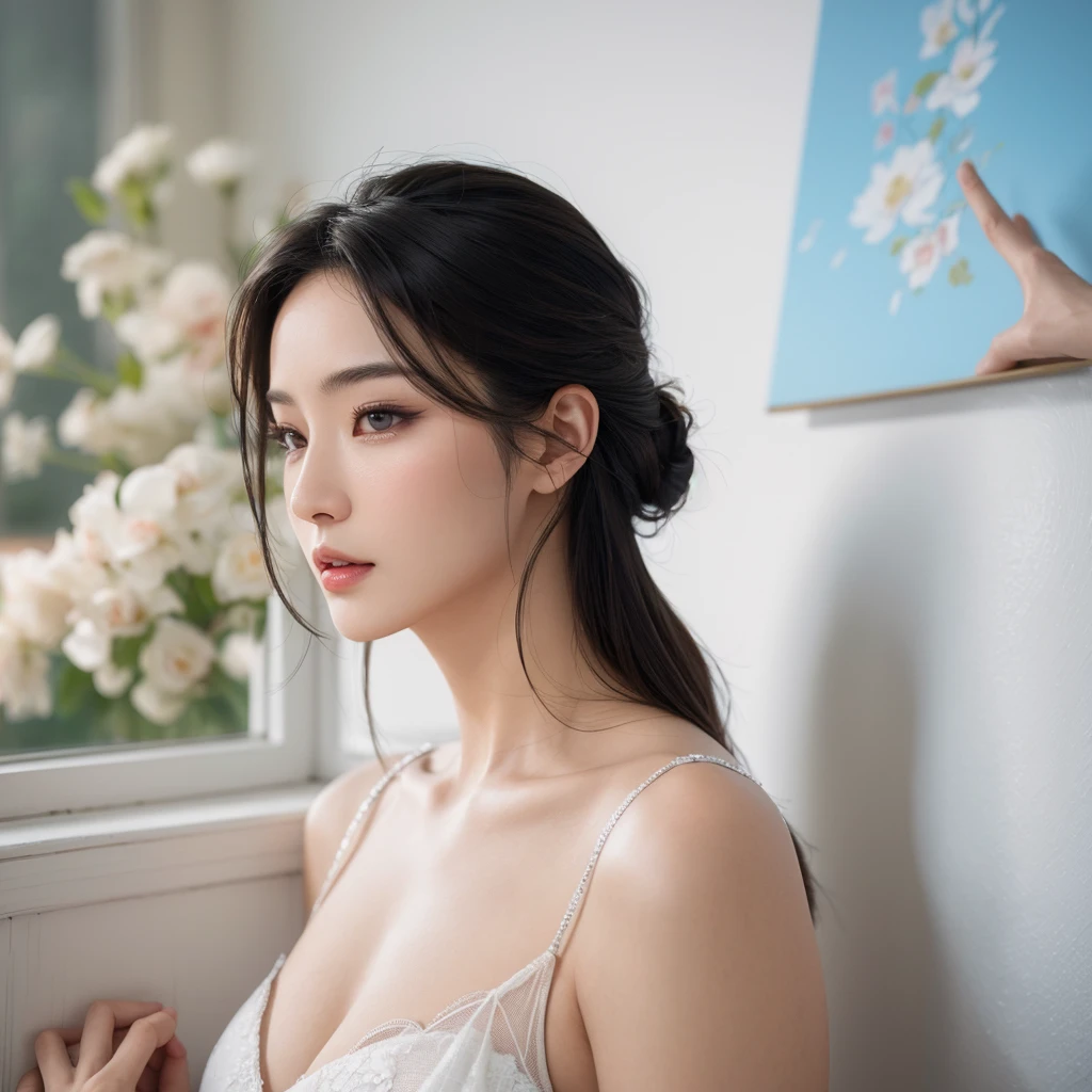 a beautiful young korean woman, gorgeous korean girl, beautiful oriental woman, beautiful detailed eyes, beautiful detailed lips, extremely detailed eyes and face, long eyelashes, attractive and beautiful, traditional beauty, lovely woman, (best quality,4k,8k,highres,masterpiece:1.2),ultra-detailed,(realistic,photorealistic,photo-realistic:1.37),HDR,UHD,studio lighting,ultra-fine painting,sharp focus,physically-based rendering,extreme detail description,professional,vivid colors,bokeh,portraits,photography
