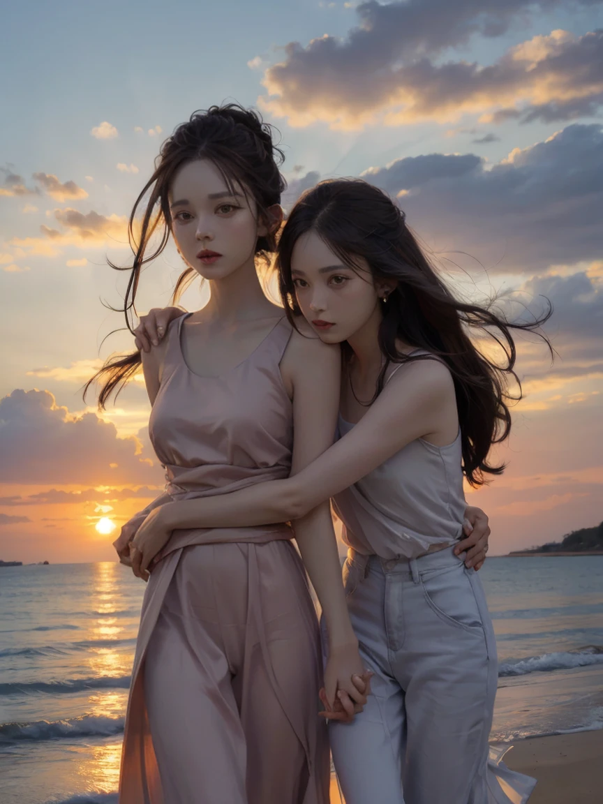 Friendship、sunset、