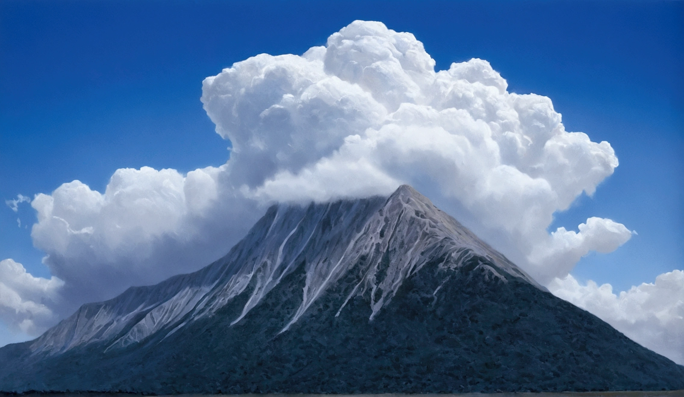 mountain, blue sky, cloud, 