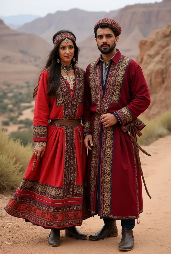 Amazigh Chleuh couple in traditional dress from the Souss region