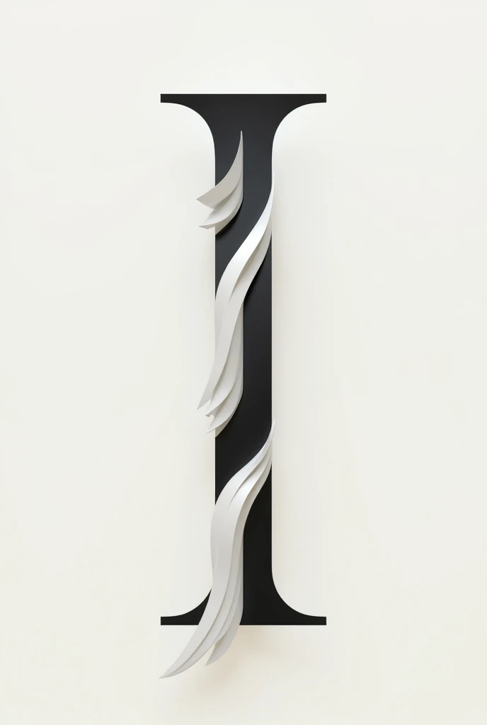 Letter I with proximity law in gestalt