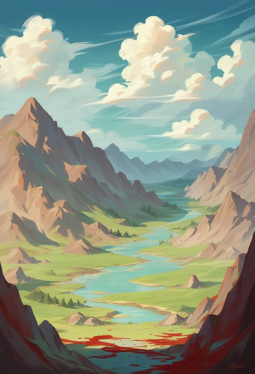 Design a logo,landscape painting,Ink