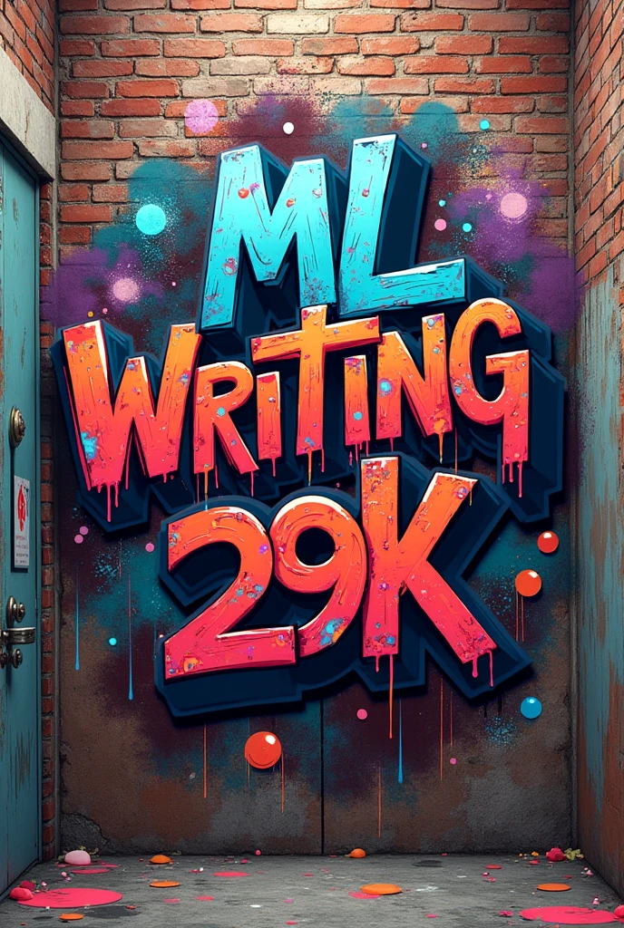 can you generate graffiti with ml writing.29k in the center ? 