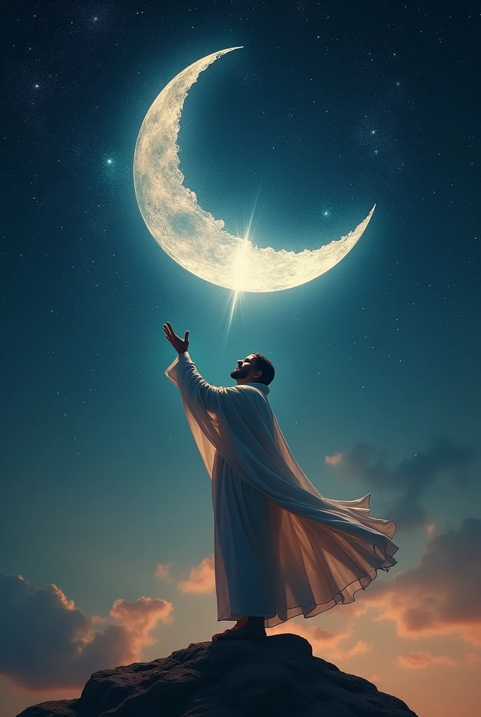 Hazrat Muhammad (SA) spilt the moon