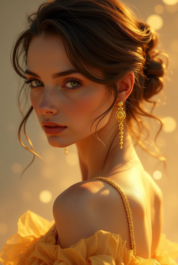 with an elegant style, golden color the name Carmen Rosa