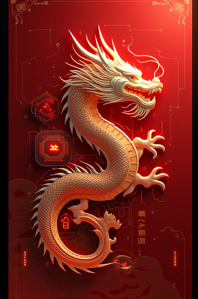 Technological 2025 chinese new year angpao design