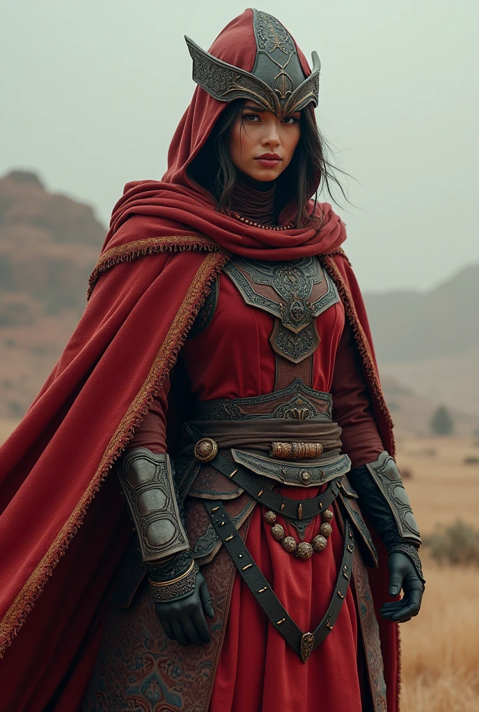 Create image of car as a warrior in human outfit