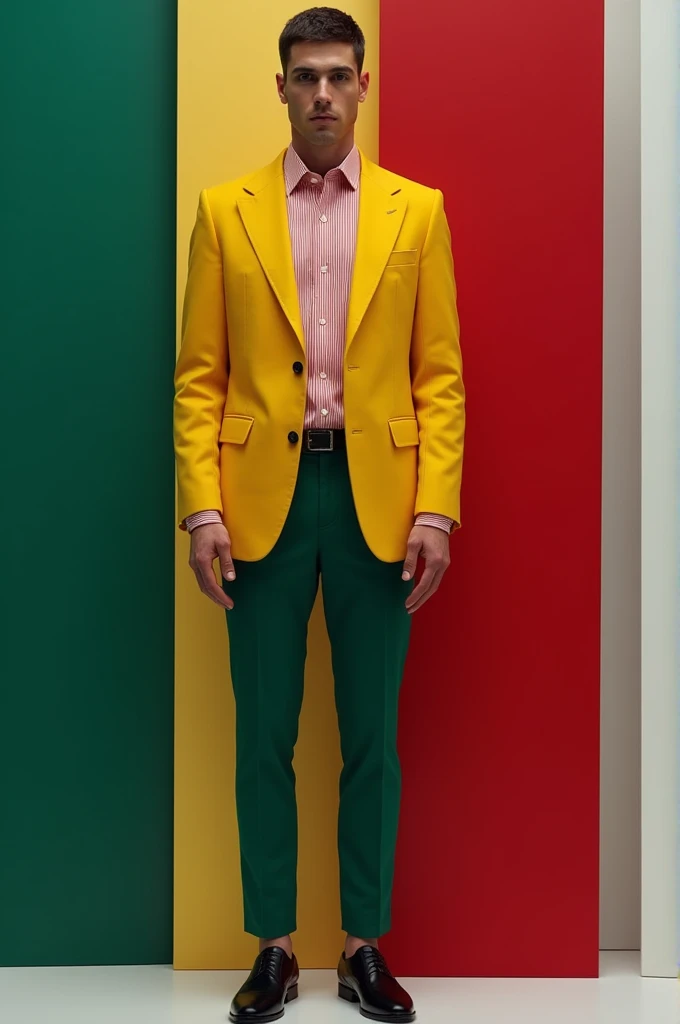 Create a wardrobe for a promotion of 11, containing the colors of the flag of the Andrés Nicolás Escobar Escobar Educational Institution