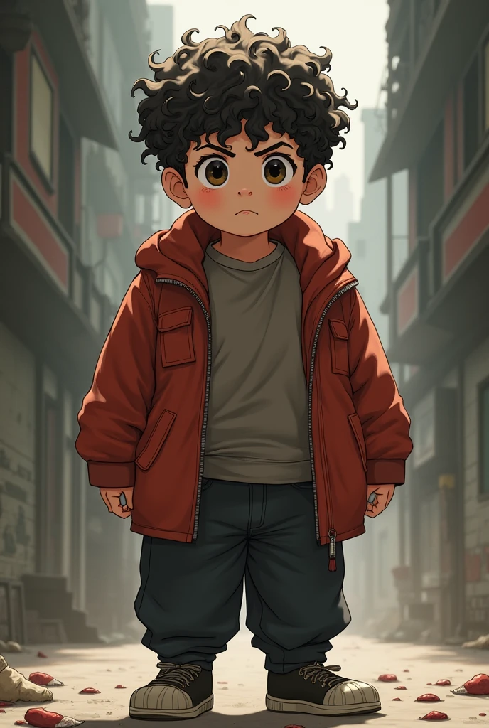 A fat 15 year old boy with short curly hair believing in a religion called "jojism" dominating the world