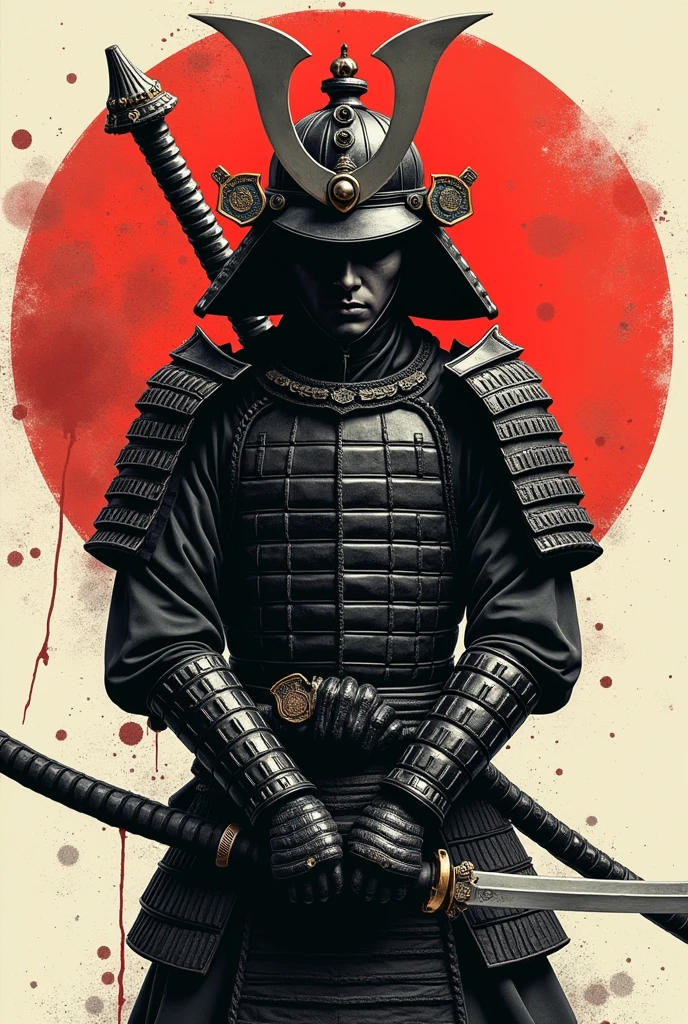 Black Samurai Handwriting, Retro cberpunk design