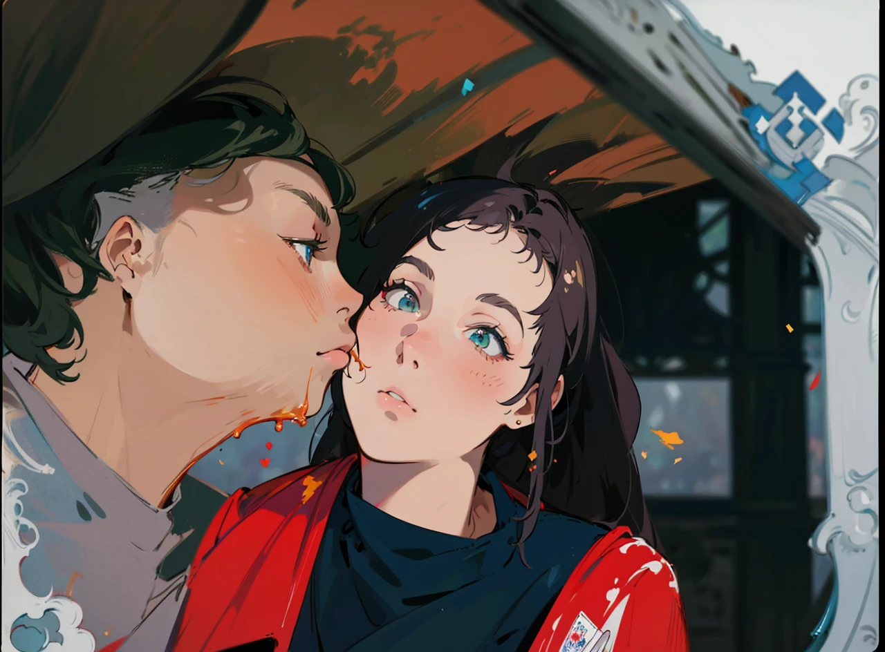 (8k, Best Quality, masterpiece: 1.2), (Best Quality: 1.0), (ultra high resolution: 1.0), watercolor, A pretty woman, (bright pupils,blue pupils),back, sale, Agnes Cecil, bust portrait, extremely bright design, pastel colours, autumn lights, gris temperamental, gritty style Alexei Savlasov style, Ivan Shishkin, Iliá Repin, (card retouching: 1.2), 2d, (oil painting: 1.2) Very detailed