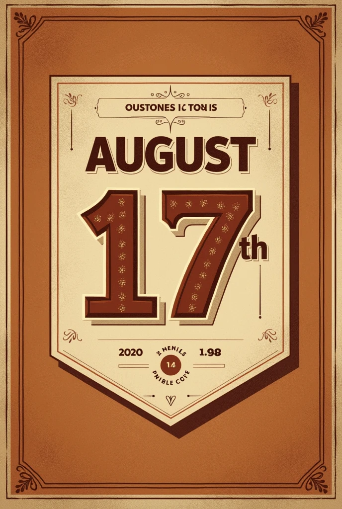 August 17th brown poster