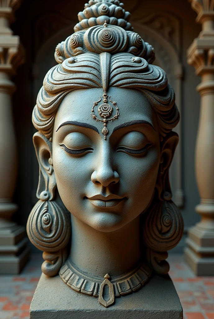 A shivaling on which eyes nose and lips are made 