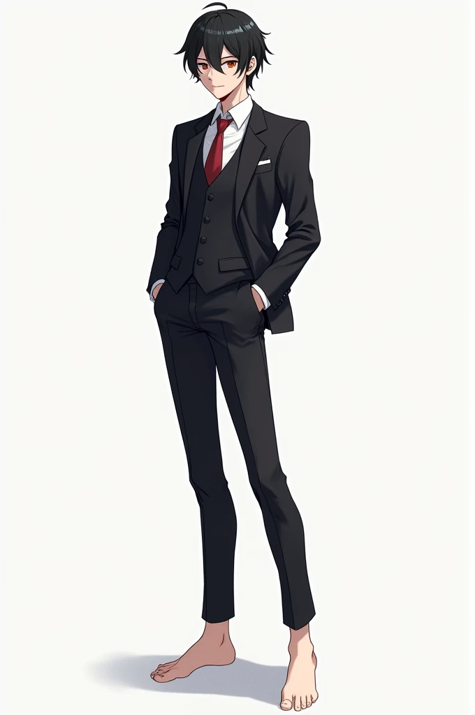 Anime Boy Suit Long Sleeves Shorts High Heels Barefoot