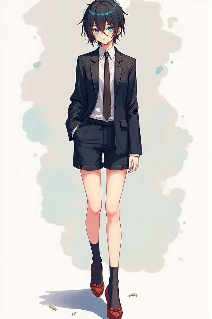 Anime, Boy, Suit, Long Sleeves, Shorts, High Heels, Barefoot